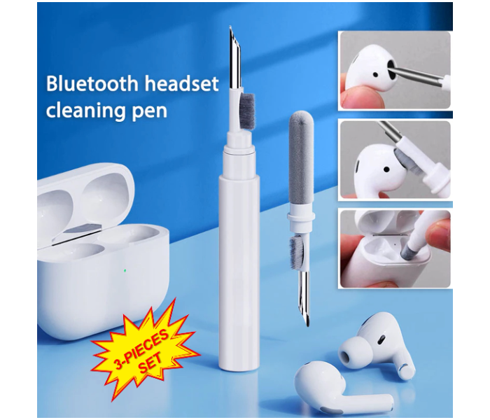 SARI Cleaning Kit for Earbuds Airpods Airdots Freebuds with Pen Brush Sponge- 3 Pc Set - Zoom Image 6