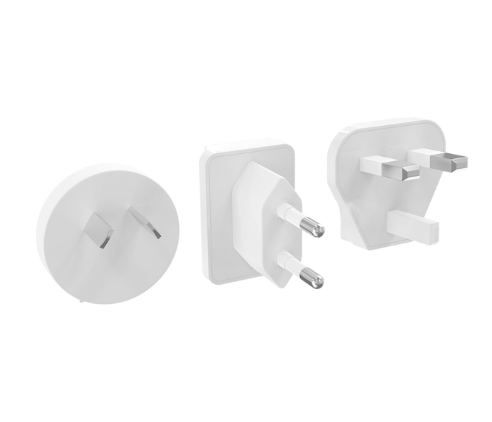 Trands AD1587 65W Interchangeable US, EU And UK Plugs Universal Travel Charger - White - Zoom Image 2