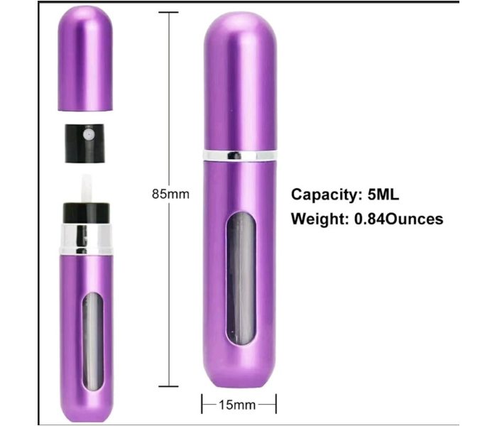 Sari 5ml Mini Perfume Refillable Spray Bottle Travel Atomizer 3 Pcs Packs Random Colors  - Zoom Image 2