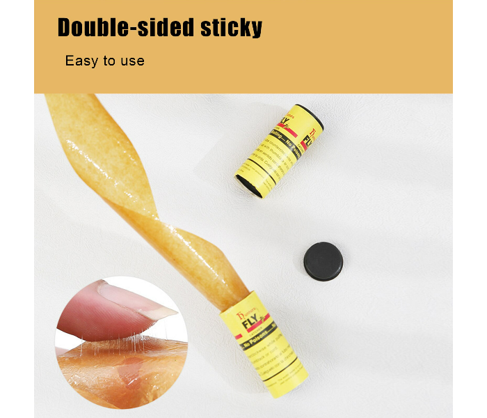 SARI 4 Rolls Sticky Fly Catcher Bugs Trap Mosquito Glue Easy to Use - Zoom Image 2