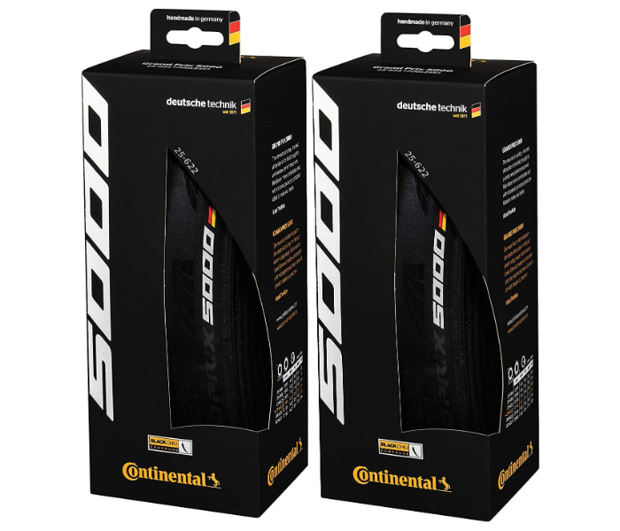 KBY GP5000 Continental Grand Prix 5000 700cx25mm Folding Tire 1 Pair- Black - Zoom Image 1