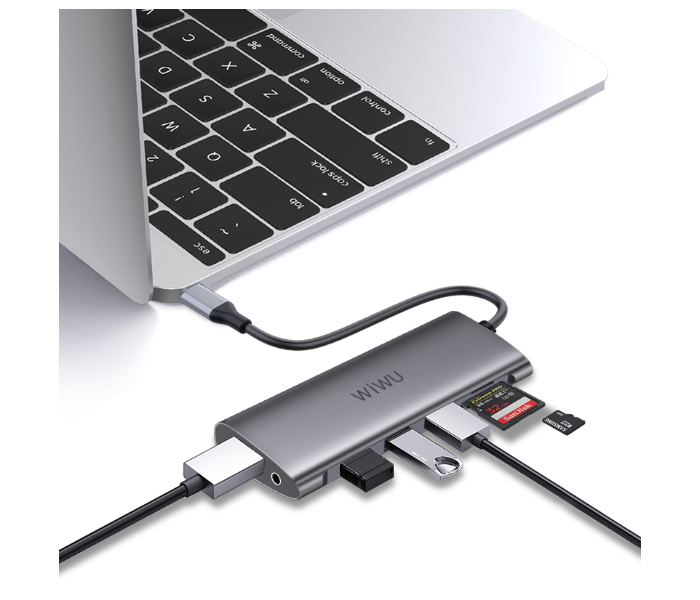 Wiwu A11312HG Alpha 11 In 1 USB-C Hub - Grey - Zoom Image 4