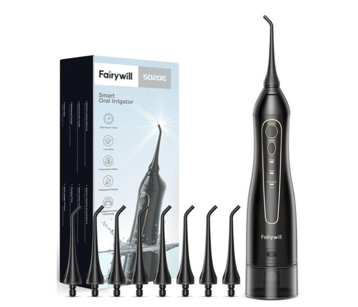 Fairywill FW5020E-B IPX7 3-Personaliased Mode Water Flosser Oral Irrigator -Black - Zoom Image 1