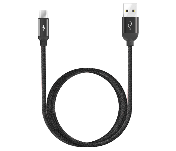 Wiwu YZ-105 Atom Micro USB Charging And Synic Cable 2.4A 1200MM - Black - Zoom Image