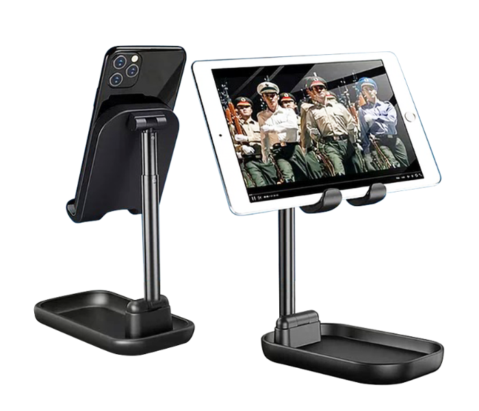 Wiwu ZM100B Adjustable Desktop Stand For Phone And Tablet - Black - Zoom Image 1