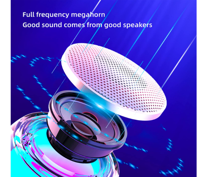 Galaxy Portable Bluetooth Speaker, Wireless Speaker with Colorful Flashing Lights - Zoom Image 2