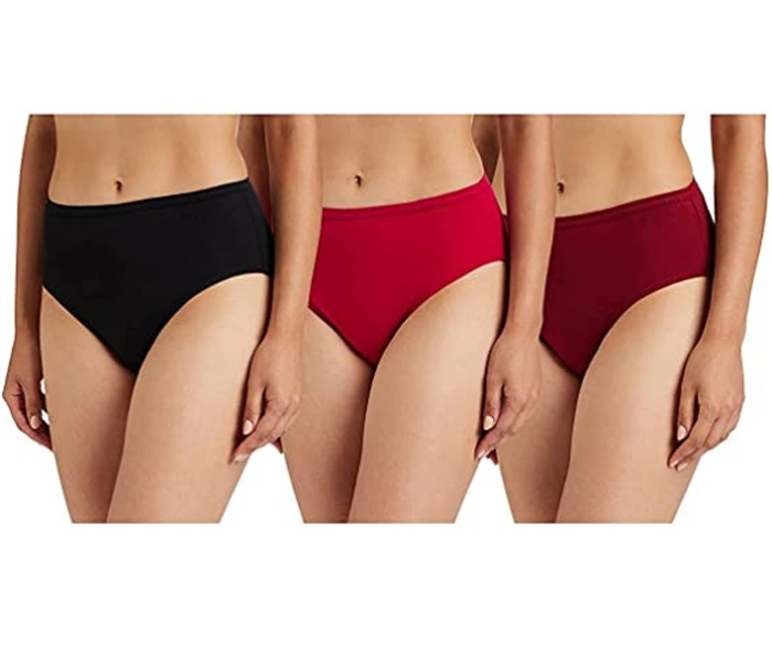 Pack of 3 Ideal Women's Comfy Cotton Stretchable Soft Line Panty - 100cm - Zoom Image 1