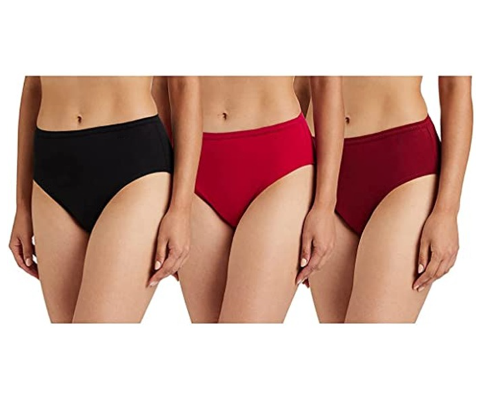 Pack of 3 Ideal Women's Comfy Cotton Stretchable Soft Line Panty - 95cm - Zoom Image 1