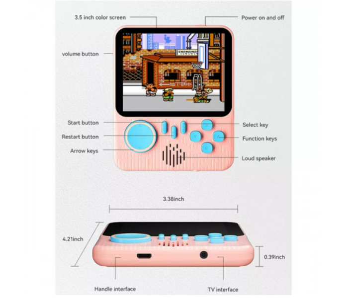 G7 3.5 Inch Screen Game Box Handheld game console - Pink - Zoom Image 6