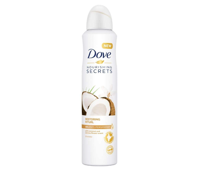 Dove Coconut and Jasmine 150ml Antiperspirant Deodorant Spray for Women  - Zoom Image