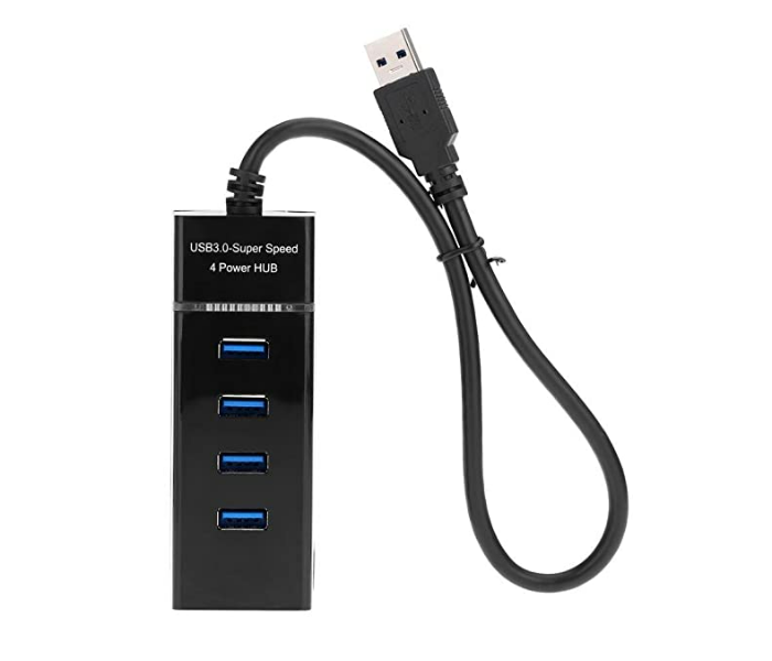 USB 3.0 4-Port Travel Hub - Black - Zoom Image 1