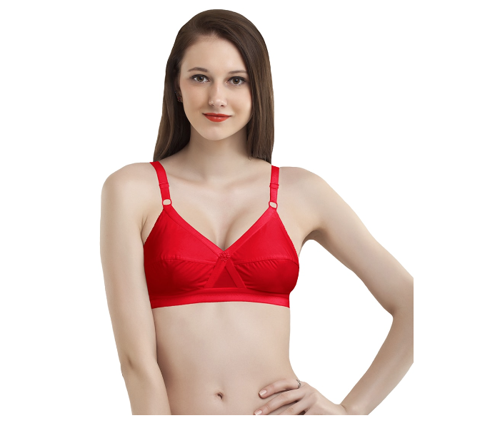 Pack of 3 Dhabeena Women's Comfy Cotton Daily Wear Bra with Elastic Strap - 34B - Zoom Image 5