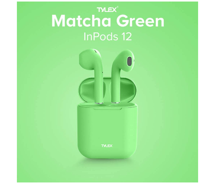 inPods 12 Twin Bluetooth Headset - Green - Zoom Image 1