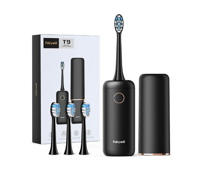 Fairywell FWT9IPX7 Waterproof Portable Slim Electric Toothbrush -Black - Zoom Image 1