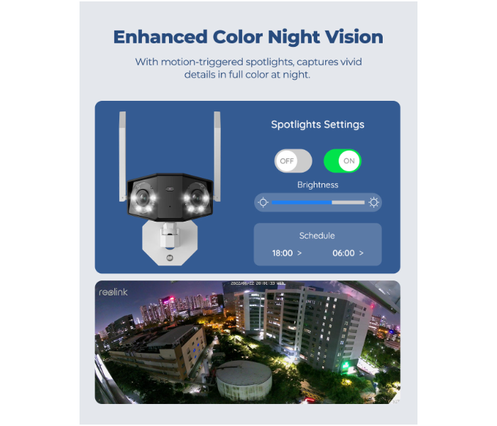 Reolink -Reolink Duo 2 WiFi 4K WiFi Dual-Lens Battery- WIFI Camera -White - Zoom Image 4