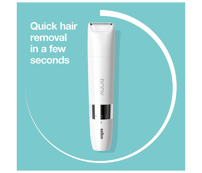 BRAUN BS1000 Corded Electric Stainless steel mini-sized waterproof Trimmer -White - Zoom Image 3