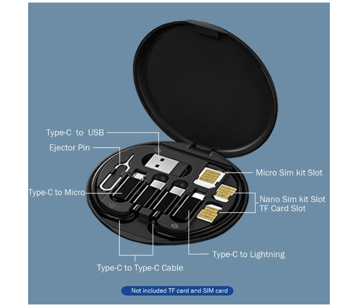 6 in 1 Multi Functional USB Cable Conversion Storage Box - Zoom Image 2