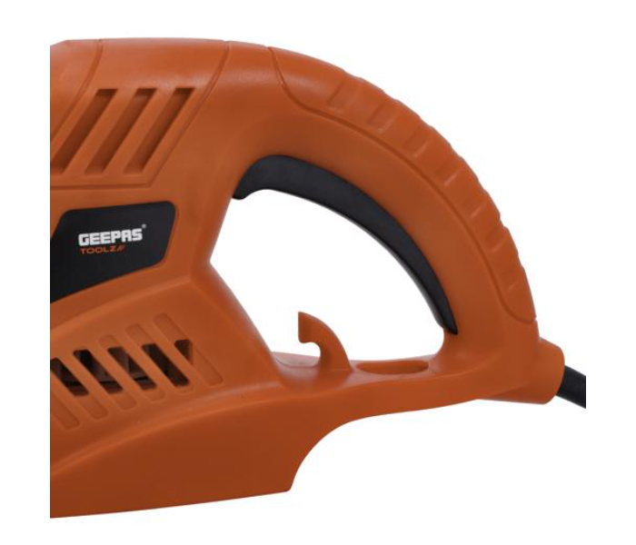 Geepas GT5045HTE Corded Pole 450W Electric Brake 16mm Max Cutting Capacity 1700 RPM No Load Speed 550mm Cutting Length Electric Hedge Trimmer - Orange - Zoom Image 3