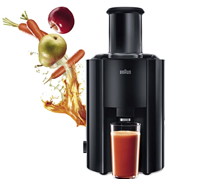 Braun J300 1.25 liters Stainless steel Polished 2 Speed Control 800W Manual Multiquick 3 Juicer-Black - Zoom Image 1