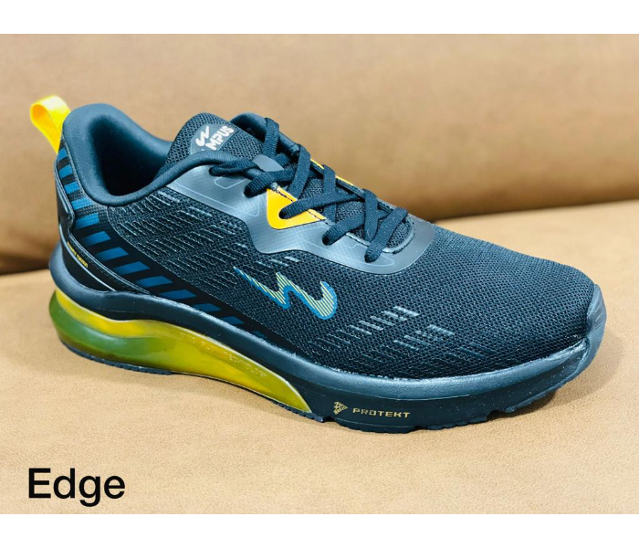 Campus C0533-22 Fast Running Lightweight Edge Mens Sports Shoe Size 8 -Black - Zoom Image