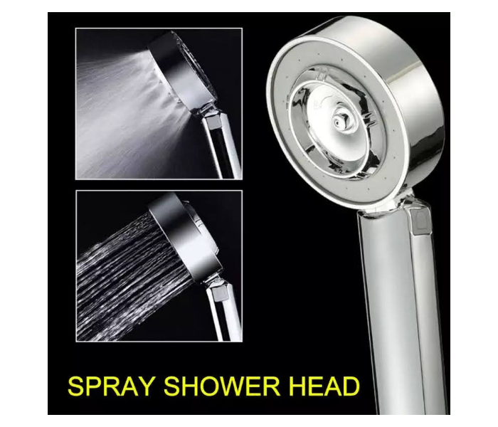 GTC 22000993 3 in 1 Modes Luxury Double Sided High Pressure Rainfall Shower Head Water Sprayer -Silver - Zoom Image 2