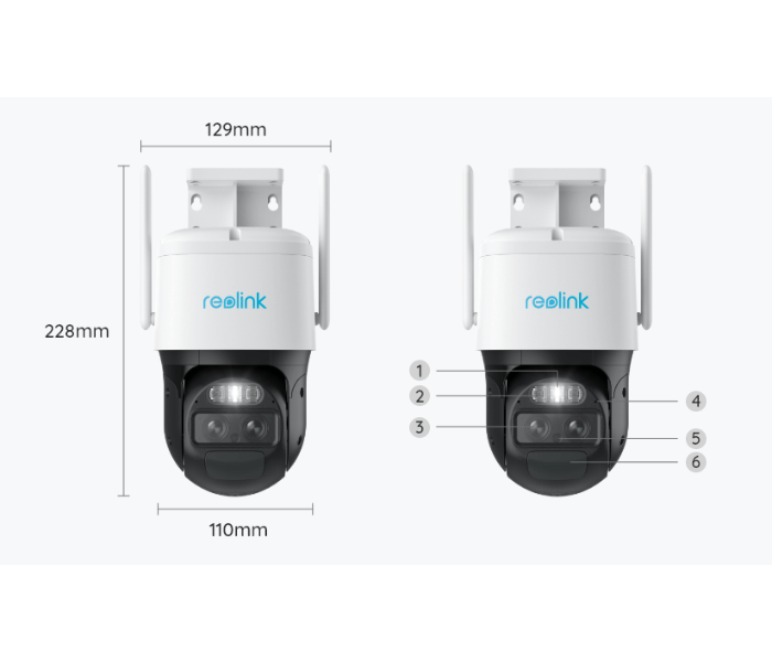 Reolink Duo 2 LTE 2K+ 6MP LTE Dual-Lens Wire Free Camera Battery-4G Cam -White - Zoom Image 4