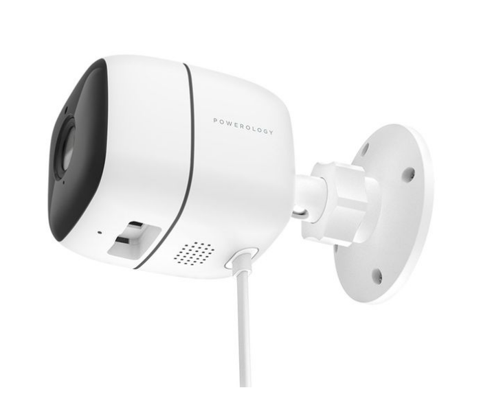 Powerology WiFi Smart Outdoor 110 Wide Angle Lens Camera - White - Zoom Image 1