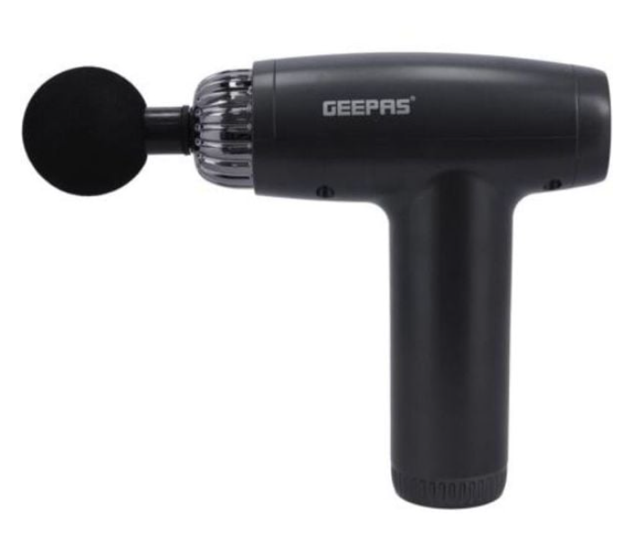 Geepas GM86060 Rechargeable Battery Multiple Massage Head Low Noise Operation LCD display 30 Speed 5in1 Digital Massager -Black - Zoom Image 1