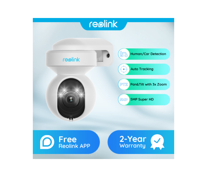 Reolink E1-Outdoor 5MP PTZ Outdoor Camera -White - Zoom Image 4