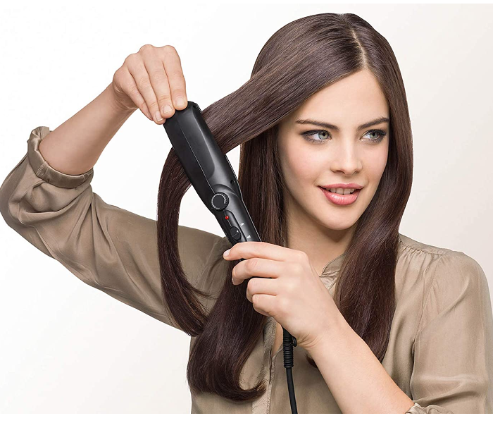 BRAUN ST310 Satin Corded Electric Wide Ceramic plates Hair Straightener-Black - Zoom Image 2