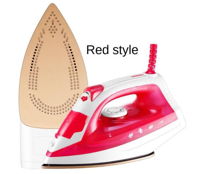 COMMERCIAL CARE Steam Iron, 1200 Watt Portable Iron, Self-Cleaning Steamer  for Clothes with Nonstick Soleplate, Red