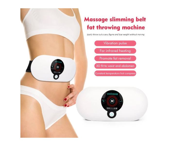 GTC 22001000 USB Rechargeable Smart Fat Removal Machine Slimming Belt for Women Weight Loss -White - Zoom Image 5