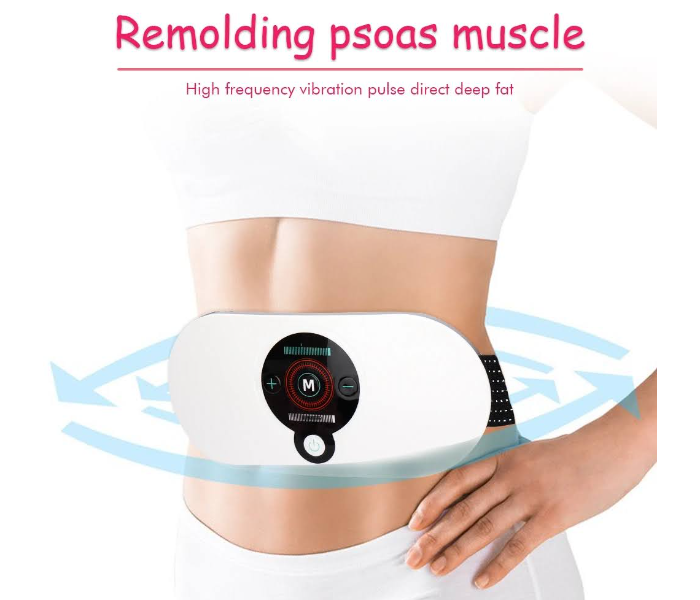 GTC 22001000 USB Rechargeable Smart Fat Removal Machine Slimming Belt for Women Weight Loss -White - Zoom Image 2