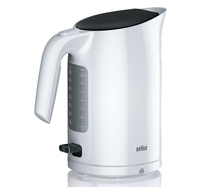  BRAUN WK3100WH 1.7 Liters 2200 watts Power 3 way protection Electric Kettle -White - Zoom Image 2