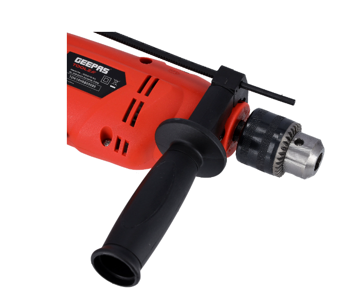 Geepas GPD0710-SA Powerful Motor 360° auxiliary ergonomic handle Percussion Drill- Red and Black - Zoom Image 4