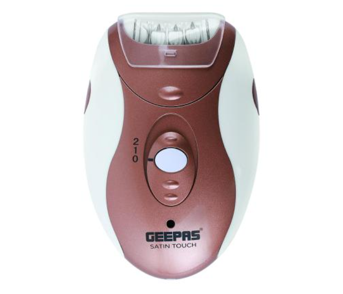 Geepas GH86065 Detachable Blade Led Display Cord and Cordless Rechargeable 2 Speed Epilator Set-White and Bronze - Zoom Image 1