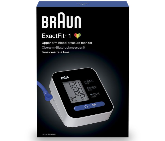 BRAUN BUA5000EUV1 Simple Single Button Operation Exact Fit1 Blood Pressure Monitor - Black - Zoom Image 3