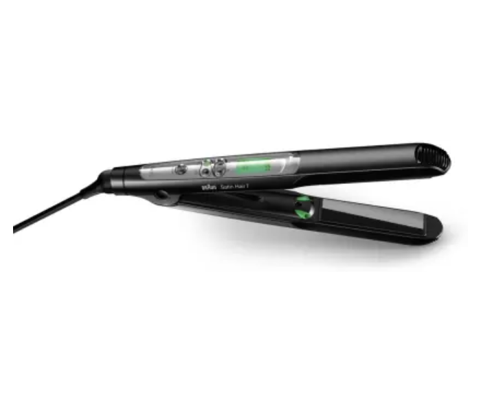 Braun ST710 Heat control 24mm Thick Ceramic Plates 2m long Cable Hair Straightener-Black - Zoom Image 1