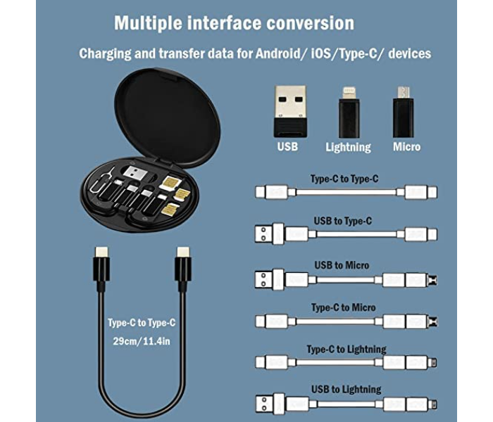 6 in 1 Multi Functional USB Cable Conversion Storage Box - B - Zoom Image 3