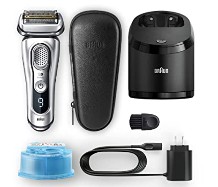 Braun SHAVER9390CC Series 9 Cordless Waterproof Advanced Battery Powered Syncrosonic Technology Wet And Dry Electric Shaver - Silver - Zoom Image 5