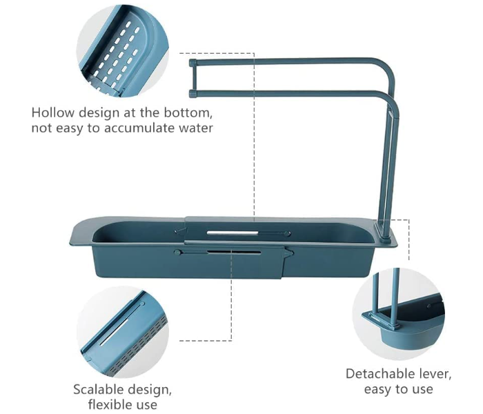 Generic Set of 2 Piece Telescopic Sink Holder Expandable Storage Drain Basket - Zoom Image 5