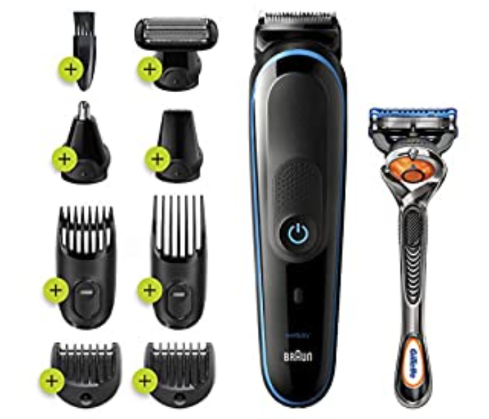 Braun MGK5280 Rechargeable All in one  Body Groomer Detail Trimmer-Blue And Black - Zoom Image 1