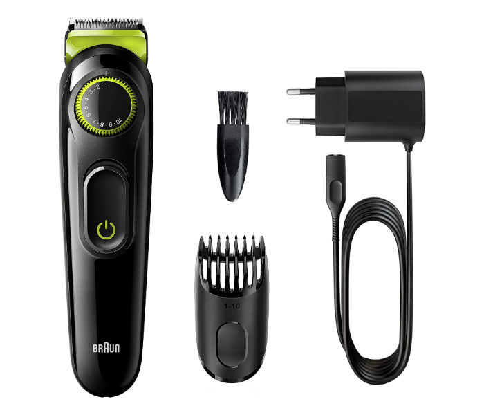 BRAUN BT3221 Rrechargeable cordless Unisex Beard Trimmer-Black and Green - Zoom Image 5