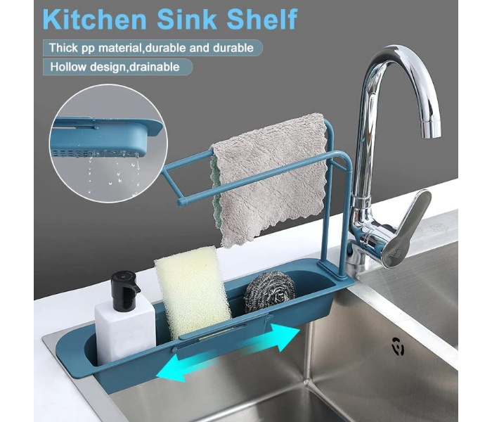 Generic Set of 2 Piece Telescopic Sink Holder Expandable Storage Drain Basket - Zoom Image 2