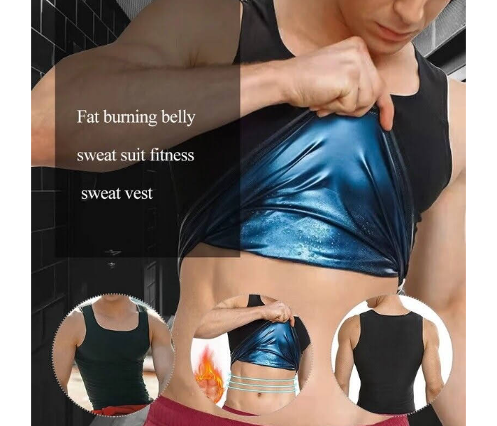 GTC 22000971 Sauna Vest for Men Workout Vest Sweat Enhancing Tank XL -Black - Zoom Image 6