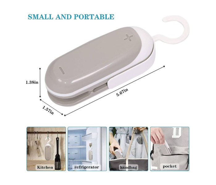 GTC 22000983 Portable Sealing Machine Handheld Heat Bag Sealer Mini Heat Sealer - White - Zoom Image 4