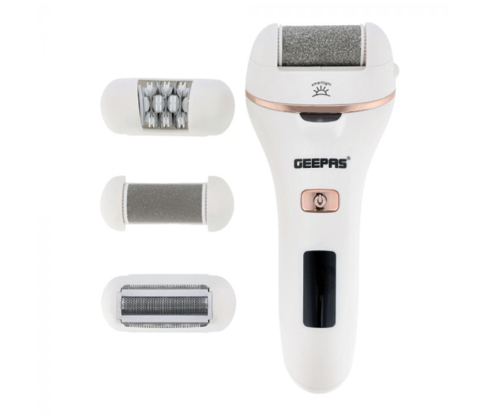 GEEPAS GLS86059 2 speed settings Li-Ion 600mAhx1 Battery 4-In-1 Rechargeable Epilator set-White - Zoom Image 1