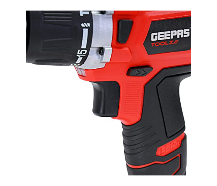 Geepas GPD1820C Rechargeable 18V Battery Capacity Fast Charging 18MM Percussion Drill -Red - Zoom Image 4