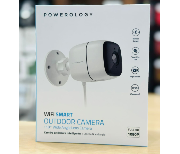 Powerology WiFi Smart Outdoor 110 Wide Angle Lens Camera - White - Zoom Image 4