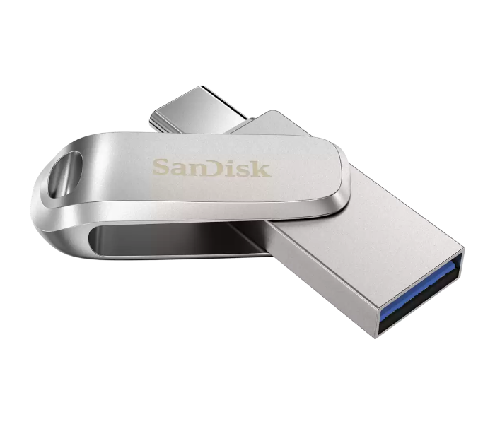 Sandisk SDDDC4-1TB-G46 1TB Ultra Dual Drive Luxe Type-C Flash Drive - Silver - Zoom Image 2